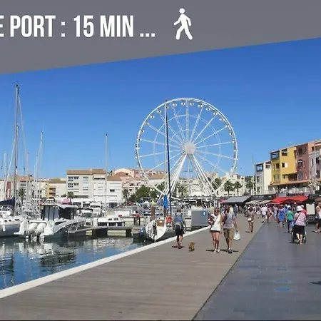 דירה T3 Cap D'agde : Vue Imprenable Rdc *